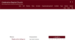 Desktop Screenshot of celebrationbaptist.net